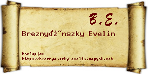 Breznyánszky Evelin névjegykártya